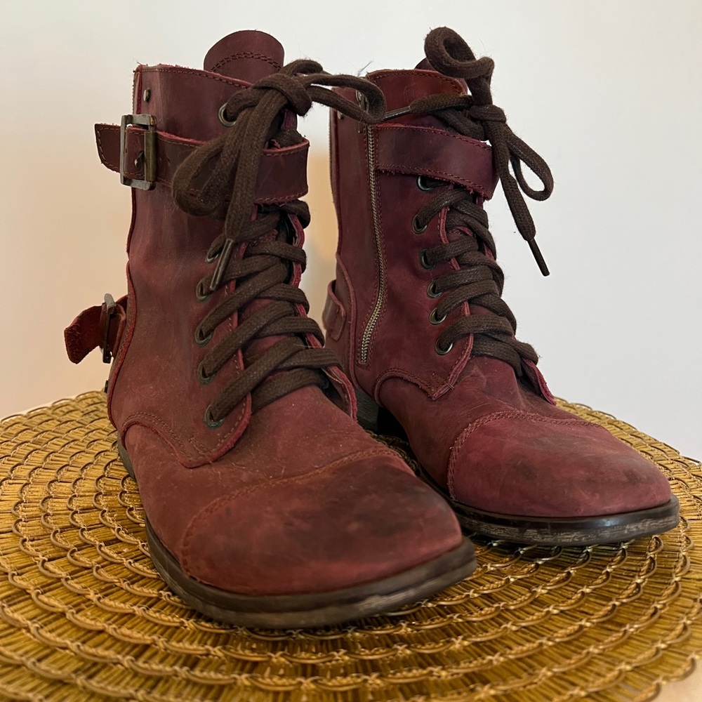 Dolce Vita Combat Boots -Maroon
